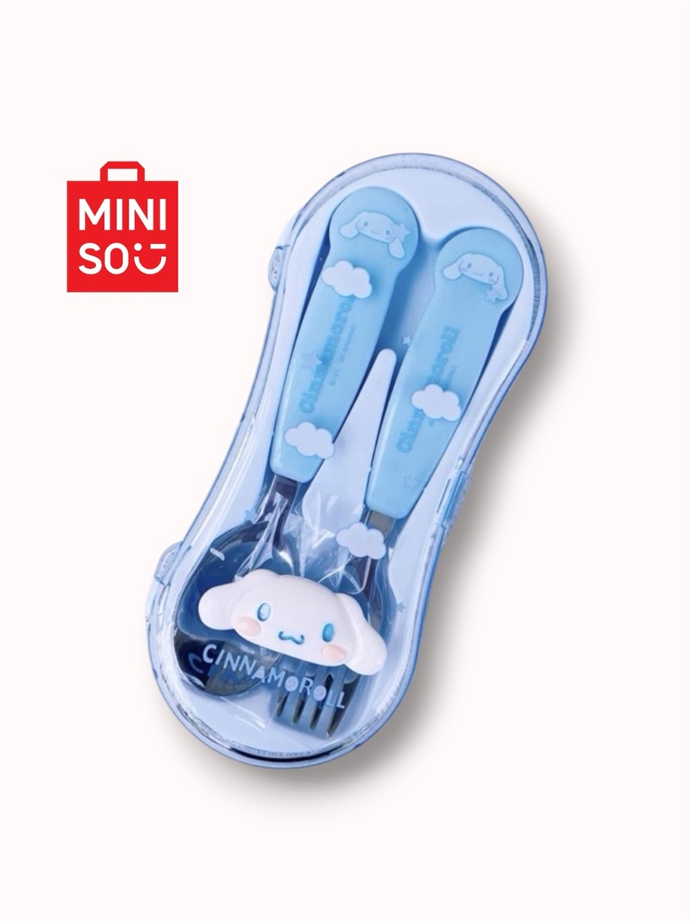 Miniso Sanrio Cinnamoroll portable stainless steel cutlery set